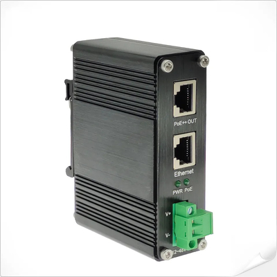 Βιομηχανικός 90W 802.3bt PoE++ Ενέκτης Gigabit DC12V DC24V DC48V Εισφορά Μίνι μέγεθος