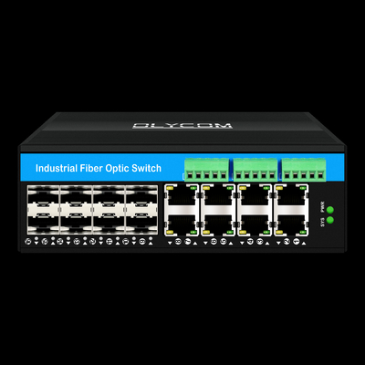 16 Port Managed Industrial Ethernet Switch 8RJ45+8SFP POE Switch με 4*RS485+2*CAN BUS