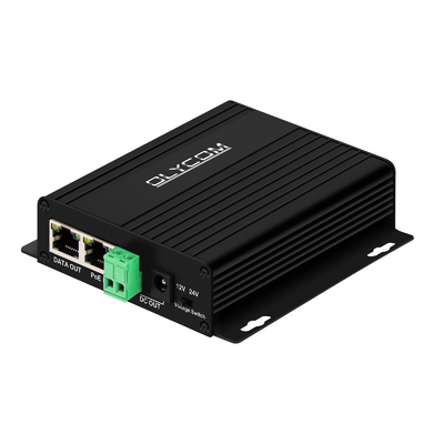 Gigabit 30W PoE Splitter DC12V DC24V Εξαγωγικός τοίχος 100 μέτρα απόσταση PoE