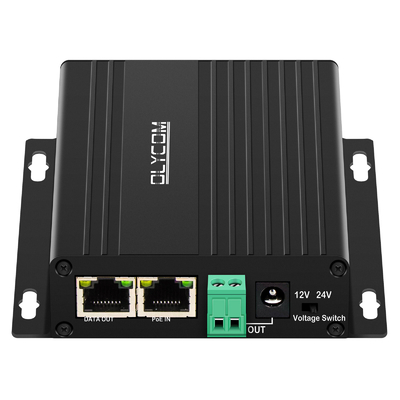 Gigabit 30W PoE Splitter DC12V DC24V Εξαγωγικός τοίχος 100 μέτρα απόσταση PoE