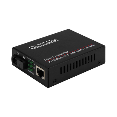 Γρήγορος μετατροπέας Ethernet ινών οπτικής Ethernet 10/100M Μονότροπος Διοπτικός Πιστολήπτης SC σε RJ45 20km