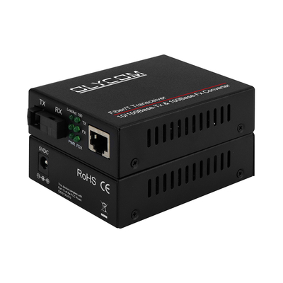 Γρήγορος μετατροπέας Ethernet ινών οπτικής Ethernet 10/100M Μονότροπος Διοπτικός Πιστολήπτης SC σε RJ45 20km