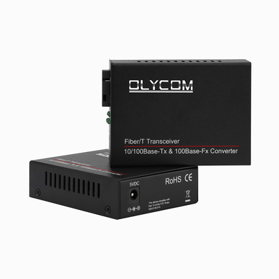 Γρήγορος μετατροπέας Ethernet ινών οπτικής Ethernet 10/100M Μονότροπος Διοπτικός Πιστολήπτης SC σε RJ45 20km