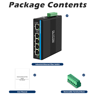 5 θύρες Gigabit Switch E-Mard Πιστοποιημένος βιομηχανικός διακόπτης Ethernet