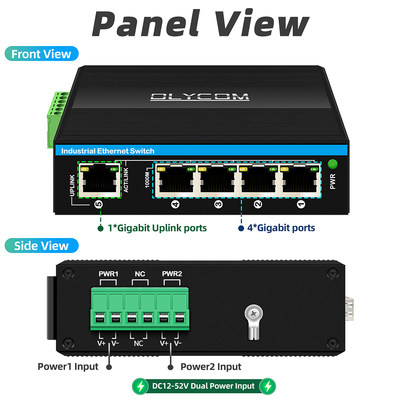 5 θύρες Gigabit Switch E-Mard Πιστοποιημένος βιομηχανικός διακόπτης Ethernet