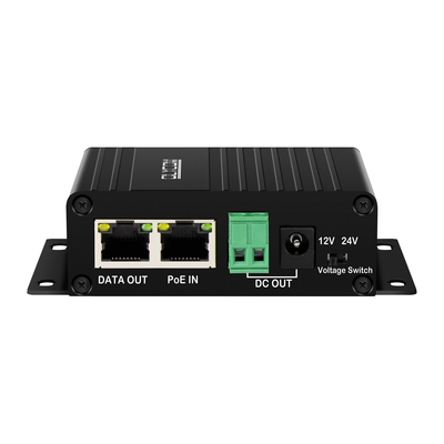 Διαχωριστής Gigabit 30W PoE με εναλλάξιμη έξοδο DC12V/24V για κάμερες ασφαλείας, ασύρματα AP, συστήματα ελέγχου πρόσβασης.