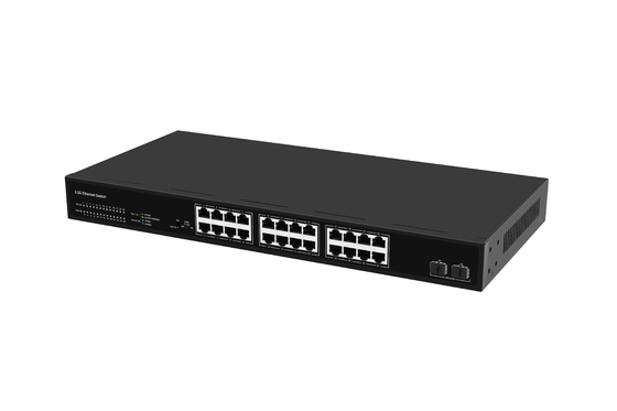 Διακόπτης Ethernet 2.5G 24 θυρών, Διακόπτης Ethernet Fiber 10G Desktop 24*10/100/1000/2500M θύρες RJ45 + 2*10G θύρες SFP+