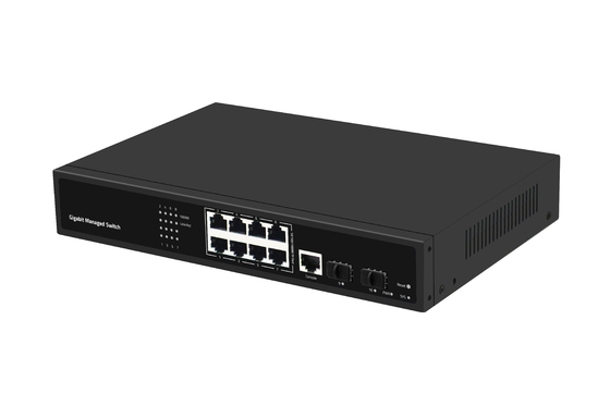 8 θυρών Gigabit Οπτικών Ινών Διακόπτης L2 Διαχειριζόμενος Επιτραπέζιος Διακόπτης Ethernet