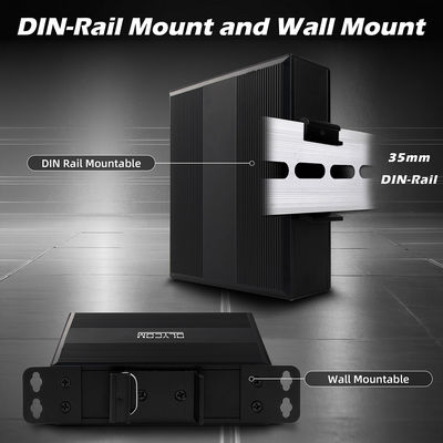 Εναλλακτικός διακόπτης Gigabit POE μη διαχειρισμένος αιθερής διακόπτης 120W POE af/at DC48V