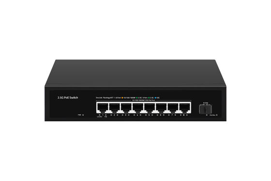 8-Θύροος 2.5G PoE Switch με 10G SFP Uplink, Προϋπολογισμός 100W, Μη Διαχειριζόμενος, Τροφοδοσία 220V