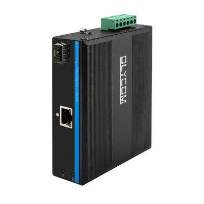 Μετατροπέας μέσων βιομηχανικού Ethernet με λειτουργία POE με στήριξη σε ράγα DIN και τοίχο για σταθερή μετάδοση σε σκληρά εξωτερικά περιβάλλοντα