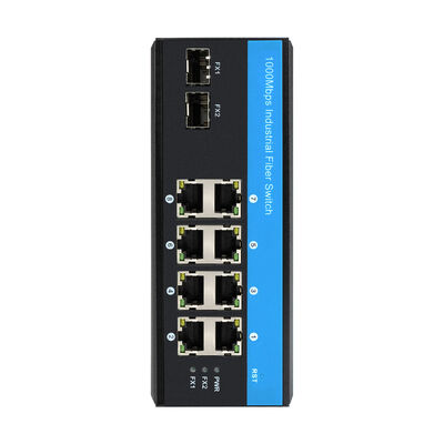 Βιομηχανικός διακόπτης Gigabit Fiber 8 Port SFP Uplinks 1G Network Downlink CE DIN Mounted