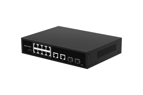 8 θύρες 120W Gigabit POE Switch με POE Watchdog για Business Fiber Network