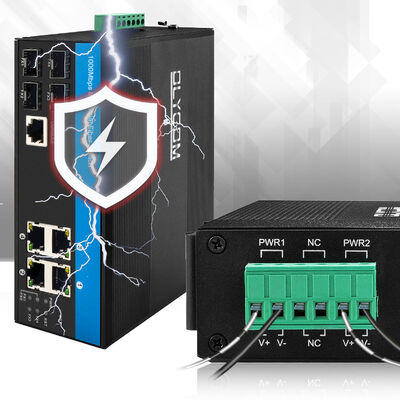 8 θυρών L2 Διαχειριζόμενος Διακόπτης Ethernet 1G/2.5G SFP Uplinks Βιομηχανικής Κλάσης CE FCC