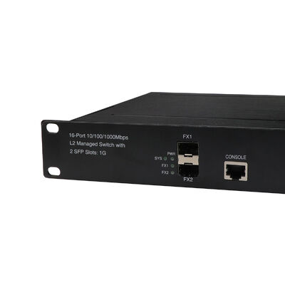 16 Θυρών Βιομηχανικό Διαχειριζόμενο Ethernet Switch Gigabit L2+ Διαχειρίσιμο Vitesse Είσοδος 220V