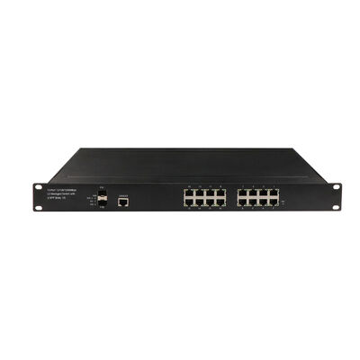 16-πορτ 1G 2.5G Διαχειριζόμενο PoE Switch Rack Mounted SFP Uplinks Χωρίς ανεμιστήρα AC Powered