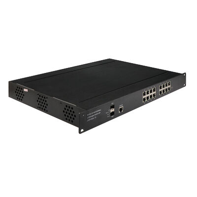 16-πορτ 1G 2.5G Διαχειριζόμενο PoE Switch Rack Mounted SFP Uplinks Χωρίς ανεμιστήρα AC Powered