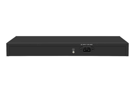 24 θύρες Gigabit PoE Switch 1U Τύπος μη διαχειριζόμενο 1G Ethernet 300W Προϋπολογισμός χωρίς ανεμιστήρα