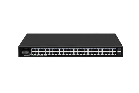 48-Port Gigabit Ethernet Switch SFP Fiber Uplinks Unmanaged Rack Mounted 220V Input CE Listed