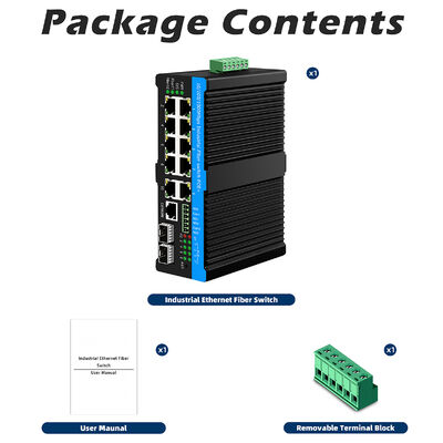 8 θύρες 2.5G Industrial Poe Switch 90w Δίκτυο POE++ Διαχειριζόμενος διακόπτης για κάμερες PTZ