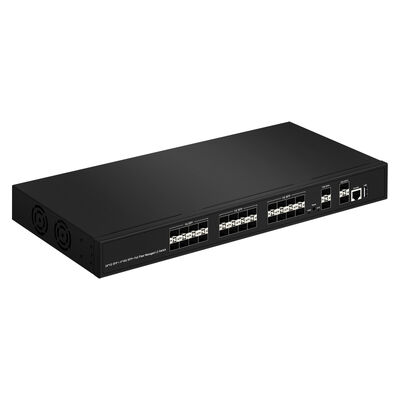Διακόπτης συγκέντρωσης 28 θυρών SFP+ διαχειριζόμενης ίνας L2/L3 με SNMP VLAN QoS για Δίκτυο ISP Κέντρου δεδομένων