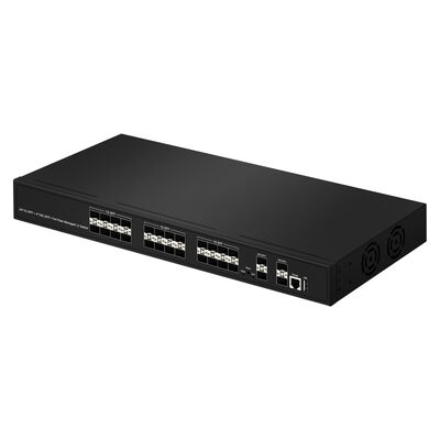 Διακόπτης συγκέντρωσης 28 θυρών SFP+ διαχειριζόμενης ίνας L2/L3 με SNMP VLAN QoS για Δίκτυο ISP Κέντρου δεδομένων
