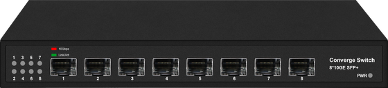 8 θύρες πλήρης 10G SFP + Fiber Ethernet Switch 1G 2.5G συμβατό μη διαχειριζόμενο χωρίς ανεμιστήρα CE FCC