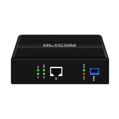 Βιομηχανικό Gigabit EPON GPON με 30W PoE Single Port DIN Rail για παθητικό οπτικό δίκτυο