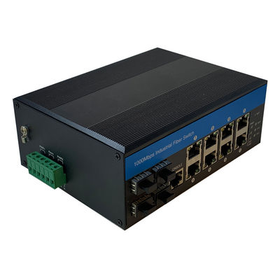 8 Port Industrial Managed PoE Switch 2.5G Fiber Din Rail 240W Υποστήριξη Διαχείρισης PoE