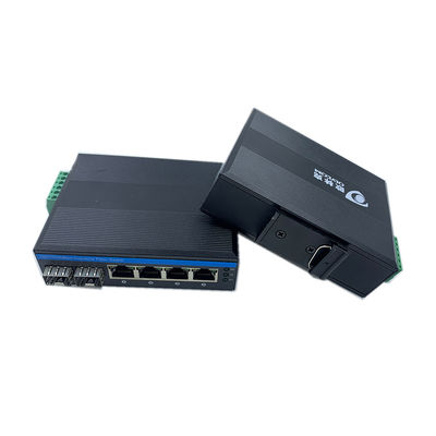 6 θύρες Gigabit Industrial Fiber Switch 100M/1G Οπτικό δίκτυο μη διαχειριζόμενο FCC CE χωρίς ανεμιστήρα