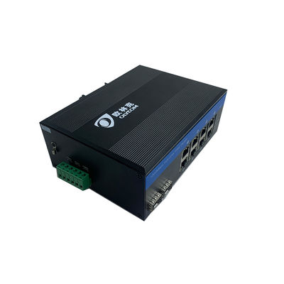 10 βιομηχανική εγκατάσταση ραγών διακοπτών DIN δικτύων Gigabit λιμένων με τους λιμένες 8*RJ45