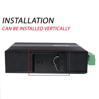 Βιομηχανικός μετατροπέας μέσων Ethernet IEEE802.3af/At Rugged Network Unmanaged CE DC48V