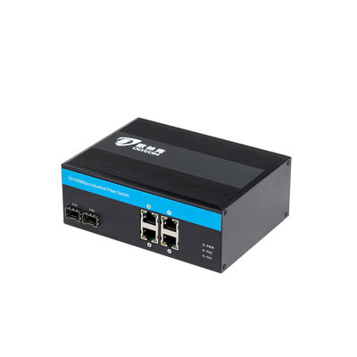 40Gbps Βιομηχανικός μη διαχειριζόμενος διακόπτης POE 10/100Base SFP Fiber Ports Switch PoE Industrial