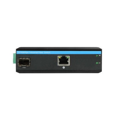 Βιομηχανικός μετατροπέας μέσων PoE 15.4W 30W μη διαχειριζόμενο γρήγορο Ethernet DIN Rail CE Mini Size
