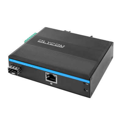 Βιομηχανικός μετατροπέας μέσων PoE 15.4W 30W μη διαχειριζόμενο γρήγορο Ethernet DIN Rail CE Mini Size
