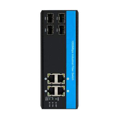 8 θύρες Gigabit Fiber Switch Βιομηχανικό δίκτυο SFP μη διαχειριζόμενο CE IP40