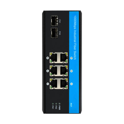 Επικοινωνιακό διακόπτη 8 θύρας Gigabit Ethernet 2 SFP Fiber Unmanaged DIN35 Mounted