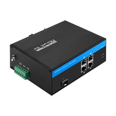 4 βιομηχανικός διακόπτης Gigabit Ethernet λιμένων δικτύων, διακόπτης ένα Gigabit ραγών DIN αυλάκωση SFP