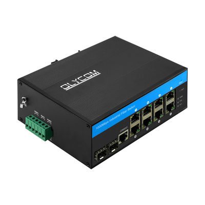 Διαχειριζόμενος από Web Διακόπτης Ethernet 10 Θυρών Βιομηχανικός Διακόπτης Δικτύου Gigabit CE Chip Ταχύτητας
