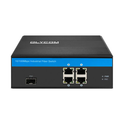 5 θύρες βιομηχανικής ινών 10/100M Fast Ethernet DIN Rail Unmanaged Fanless CE