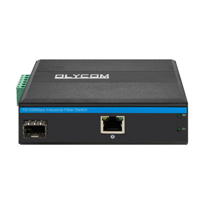 Βιομηχανικός μετατροπέας μέσων Ethernet SFP Fiber 10/100Mbps μη διαχειριζόμενη ανθεκτική θήκη