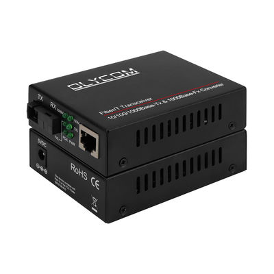 Μετατροπέας Μέσων Gigabit PoE Singlemode SC Fiber 20km 1310/1550nm DC48V Μη Διαχειριζόμενος