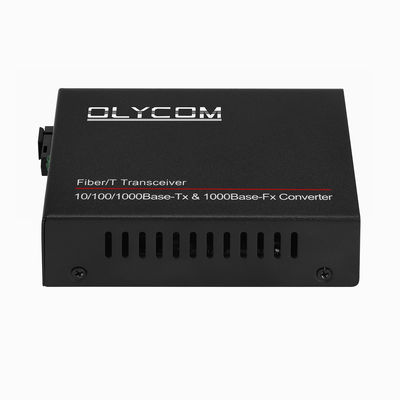 Μετατροπέας μέσων Gigabit Single Mode PoE Unmanaged DC48V 1310/1550nm 20KM SC Fiber