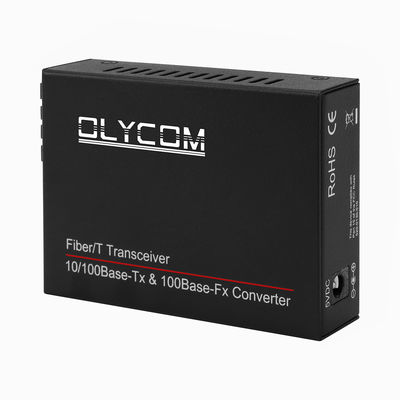 Μετατροπέας μέσων Gigabit POE 15.4W 30W μη διαχειριζόμενο ενεργό PoE Duplex SM MM Fiber