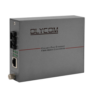 30W POE Fiber Optic Ethernet μετατροπέας μέσων Rack Mounted Duplex SC Port AC εισροή