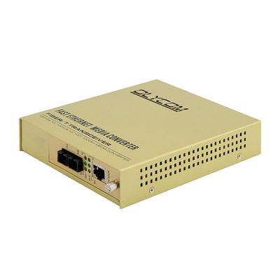 10/100Mbps μετατροπέας μέσων ινών Megabit Ethernet μη διαχειριζόμενη διπλή ίνες 220V AC εισροή
