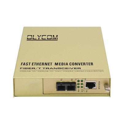 10/100Mbps Fiber Optic Ethernet μη διαχειριζόμενος μετατροπέας μέσων ενημέρωσης Δύο ίνες 220V AC εισροή