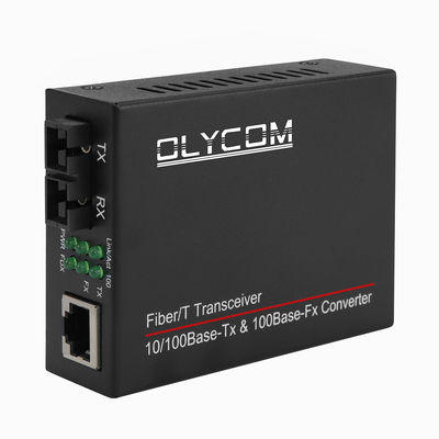 10/100M PoE μετατροπέας μέσων Fiber Optic Ethernet 48V SC διπλή ίνα για IPC CE