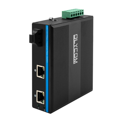 POE SC Connector Dual Fiber Industrial Switch Hub με 2 θύρες RJ45