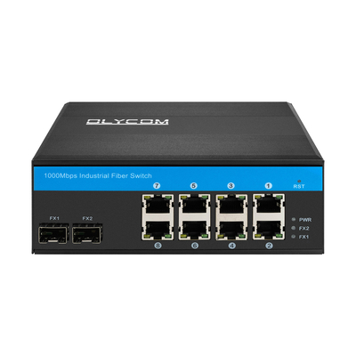 10 θύρες Gigabit Fiber Optic POE Switch με δύο SFP Slots Industrial Poe Switch